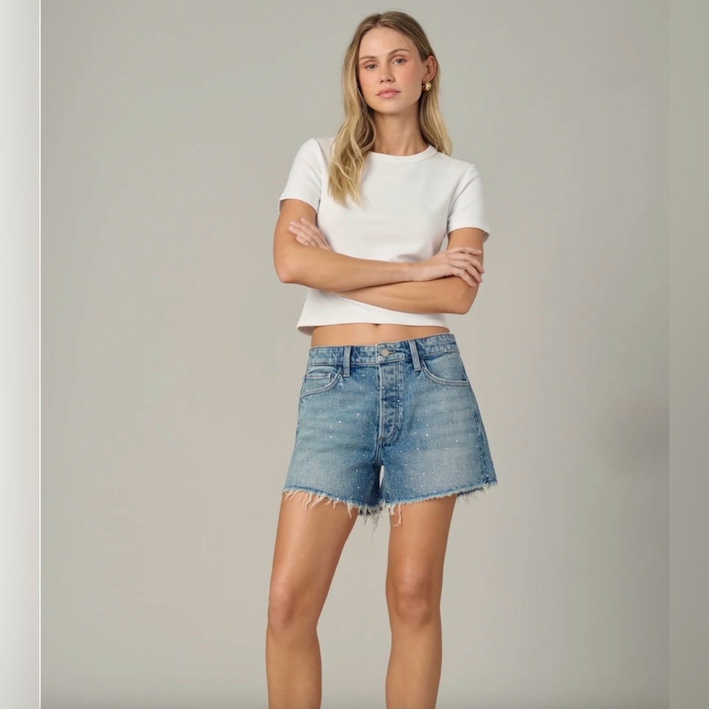 Joe's Jeans The Jessie Denim Relaxed Crystal Shorts Size 26